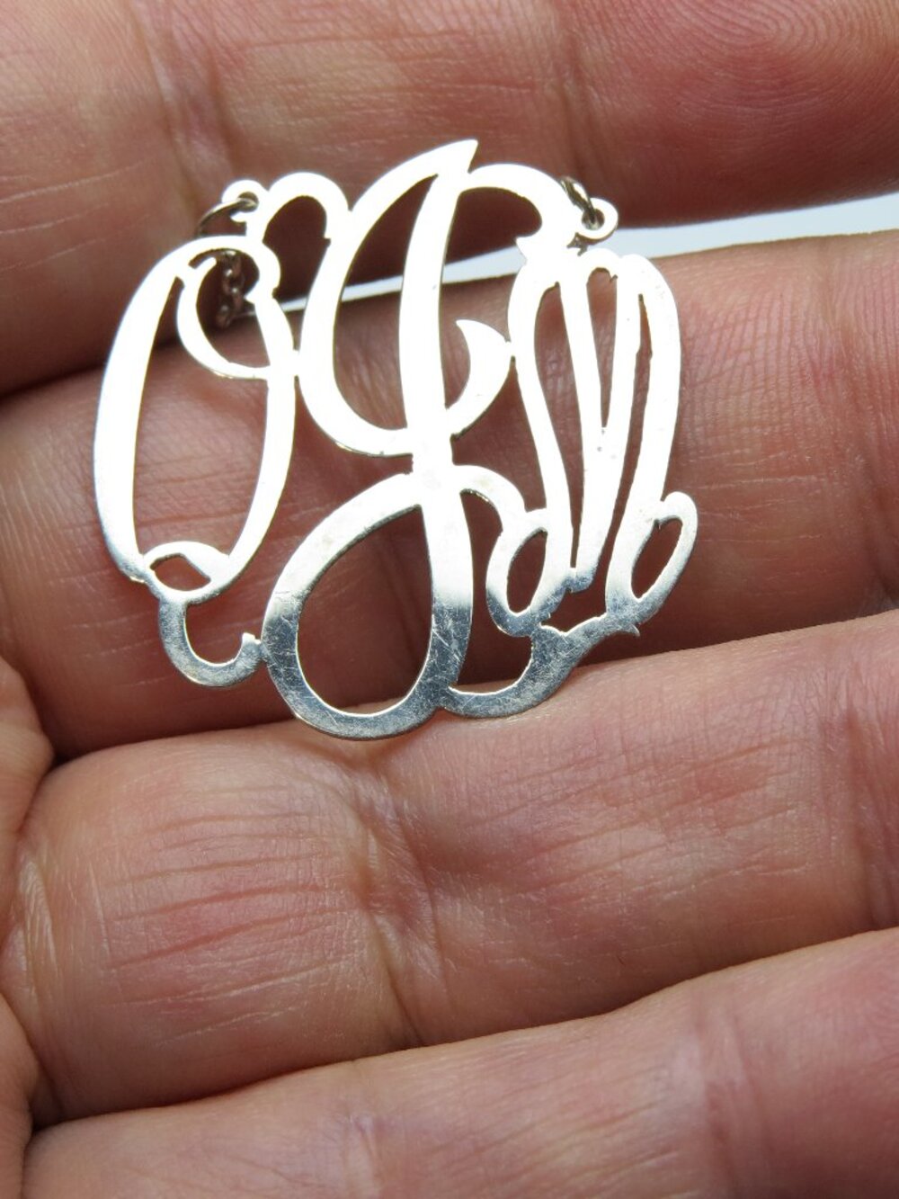 14k Initials Q-J-M Nameplate